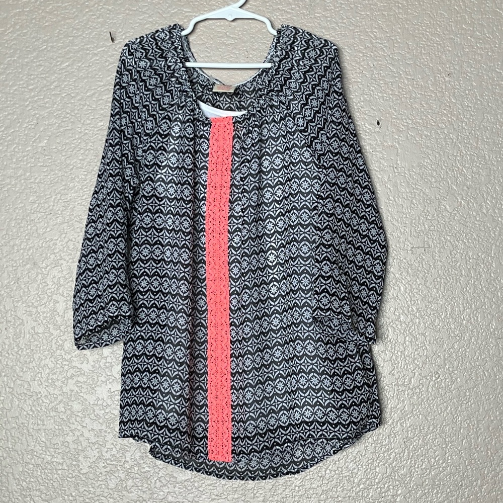 EUC LAYERED SHEER BLOUSE TUNIC